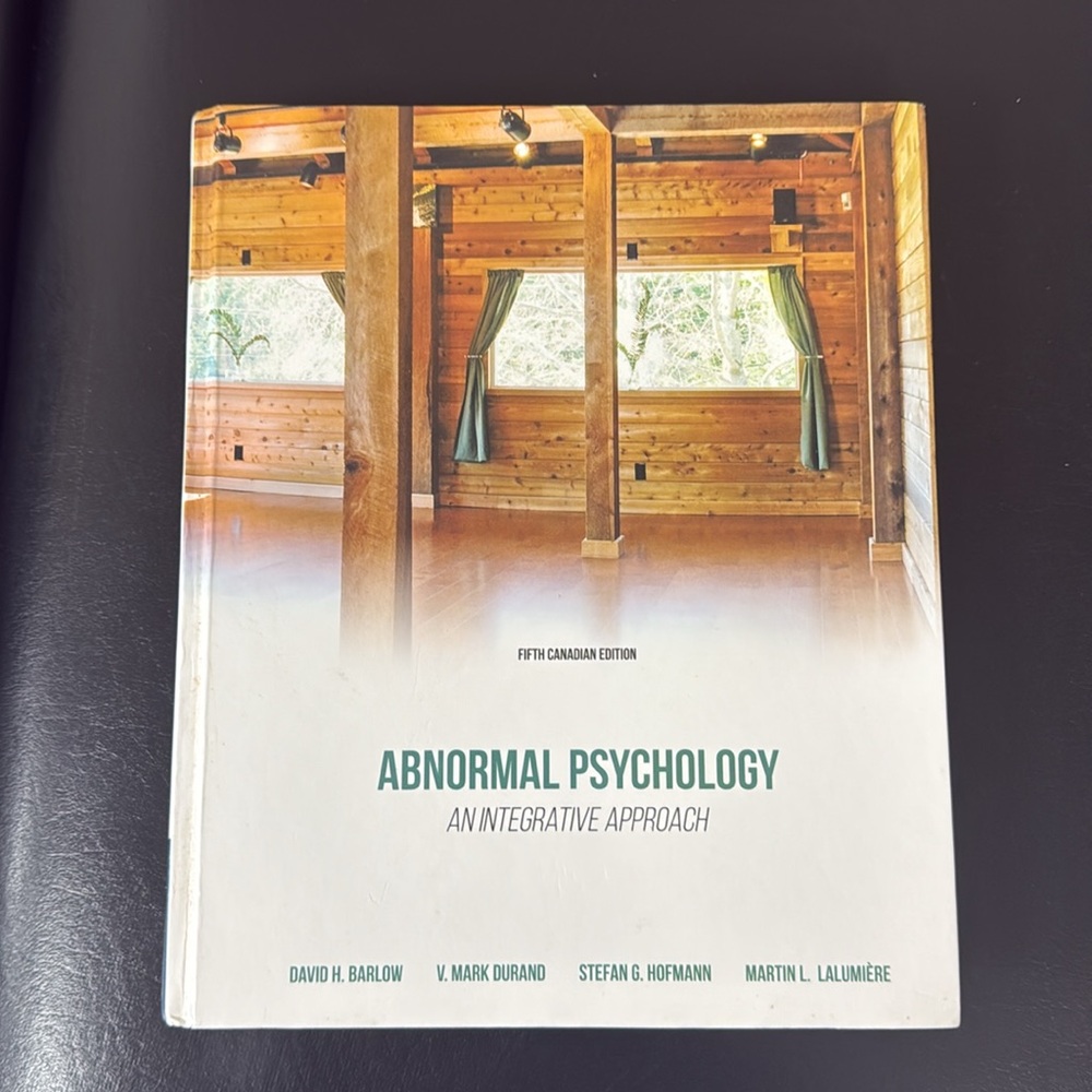 TEXTBOOK ABNORMAL PSYCHOLOGY 5TH EDITION